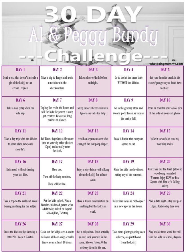 30 Day Relationship Challenge What Doing Mommy